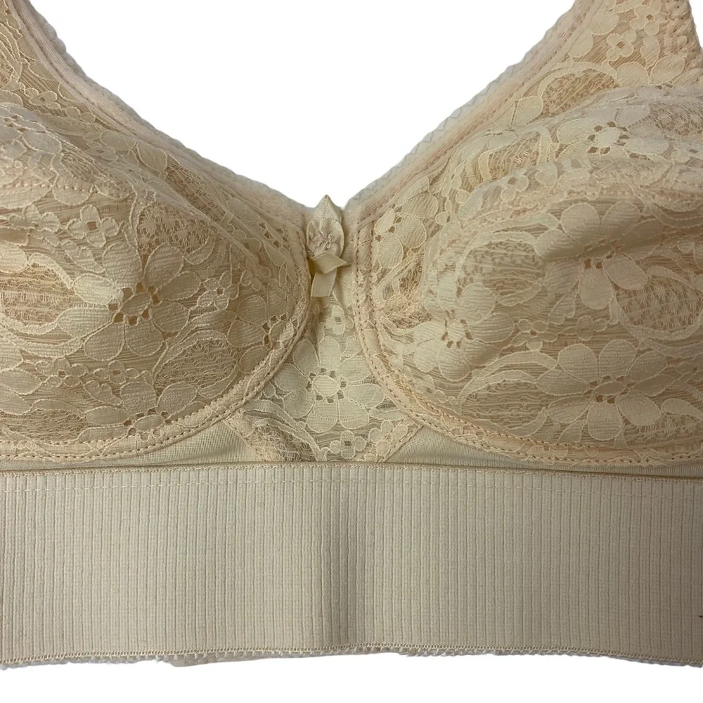 Jodee Nude Cream Surgical Mastectomy Bra Extra Wide 32C NWT